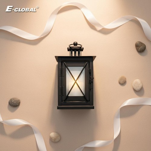 Bougeoir lanterne noir design - lanterne,