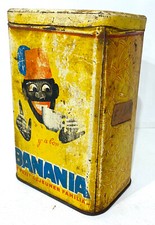 Antique Banania Flour Tin Advertising Box