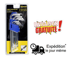 Jeu de clés Torx acier chrome