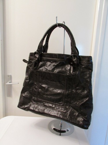 Grand sac cabas cuir vernis - grand,