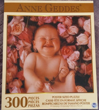 Anne Geddes Baby With Pink Flowers 300 Piece Poster Sized Jigsaw Puzzle