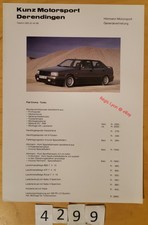 HORMANN MOTORSPORT FIAT CROMA Tuning Prospectus Allemand 2 pages 1989