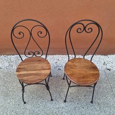 6 chaises en fer forgé et