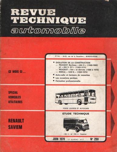 Revue technique automobile - technique,