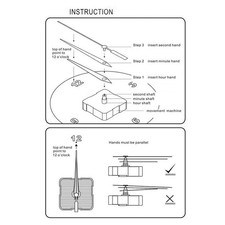 Kit de mécanisme moteur d'horloge de haute qualité avec arbre long pour projet
