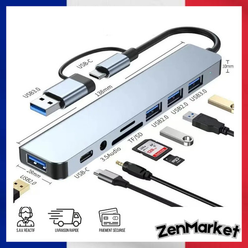 Répartiteur adaptateur usb3 - répartiteur,