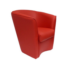Fauteuil rouge en éco-cuir