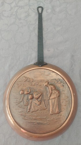 Grande poele cuivre repousse - poele,
