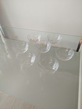 BACCARAT CRYSTAL 7 CUPS/FINGER RINSES STAMPED ONE