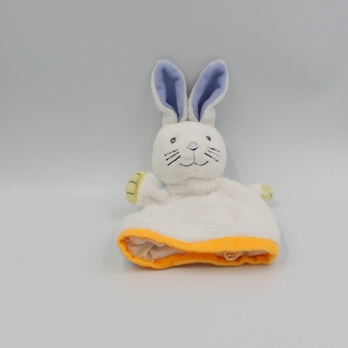 Doudou plat marionnette lapin
