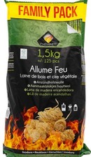 Allume-feu écologique 1,5 Kilos pour barbecue, cheminée allumeurs, bois allumage
