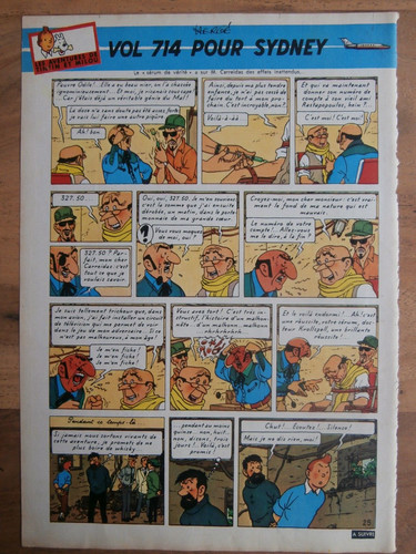 Planche tintin 1967 - tintin,