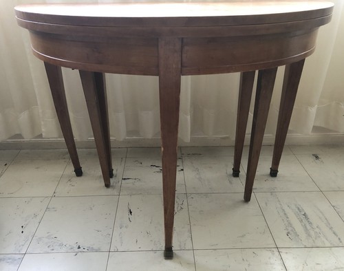 Ancienne table demie lune - table,