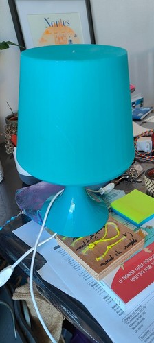 Lampe chevet turquoise - de,