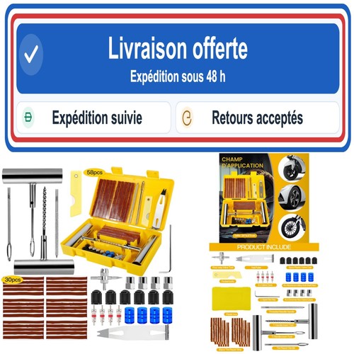 Kit réparation pneu voiture - kit,