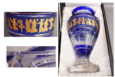 Vase fleur en verre taillé