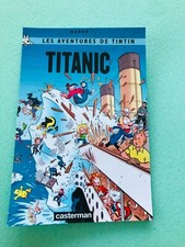 CARTE POSTALE 15X10 TINTIN HOMMAGE A HERGE PARODIQUE PASTICHE TITANIC