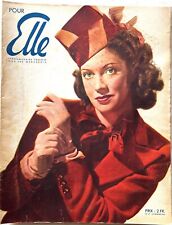 Pour ELLE n° 27 du 12 Février 1941 ancienne revue de Mode Couture Tricot