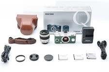 Pentax Q-S1 Digital Camera Silver ＆ Green 5466 shots w/02 Lens w/Box w/Case #282