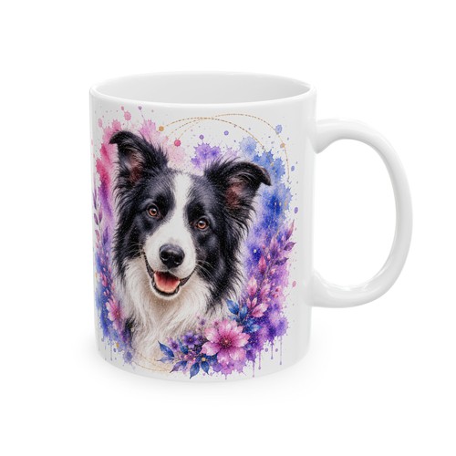 Border collie watercolor - collie, mug