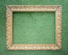 Ancien beau cadre XIXe bois et stuc doré dimensions feuillure : 51,6 x 39,6 cm.