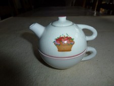 JOLIE PETITE THEIERE TASSE INDIVIDUELLE FAIENCE EMAILLEE NEUVE