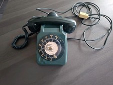 Ancien Téléphone fixe  BLEU Vintage SOCOTEL à cadran Années 1970