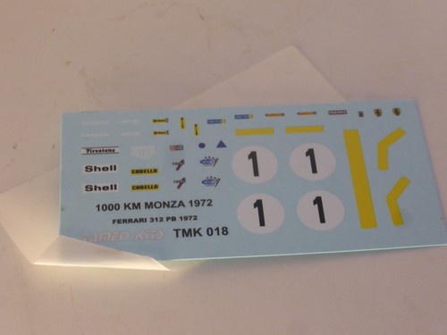 Decals ferrari 312pb - 1:43,