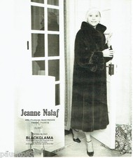 ADVERTISEMENT ADVERTISING 036 1977 Blackglama Fur Mink Coat Jeanne Nataf