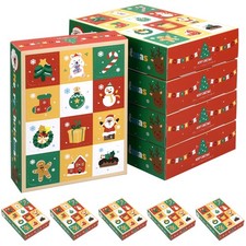  Boîte de noël vide 10 pièces, boîte d'emballage cadeau de noël à 12 cases,