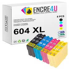 Set de 8 cartouches d'encre compatibles Epson 604XL 604 XL ( Série Ananas )