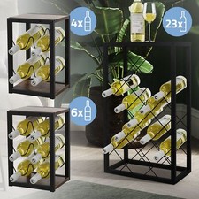 Armoire à vin meuble de bar casier à vin 4/6/23 bouteilles porte-verres à choix