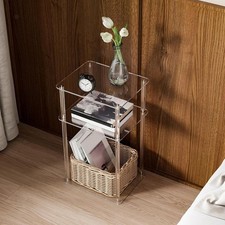 Table de chevet transparente