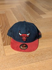 Casquette New Era Chicago Bulls homme - taille 7 3/8 - bleu jean et rouge