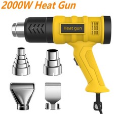 2000W Heat Gun Electric Hot Air Gun Stepless Temperature Heater 4 Nozzles Tool