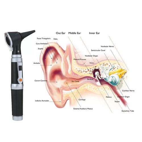 New fiber optic otoscope - new,