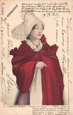 Old postcard - HAIRDRESSES D'HIER - Servante de FECAMP - (Charles Théophile Féret) Normandy