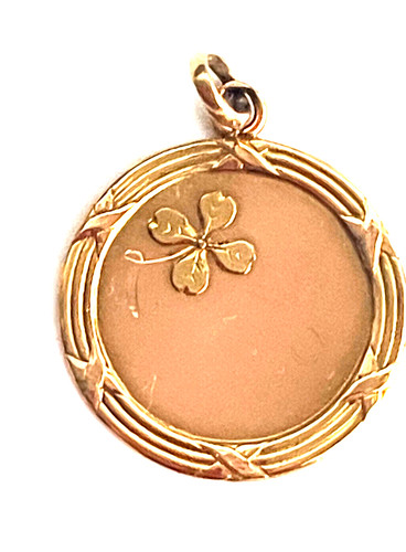 Pendentif médaille rose 18 - médaille,