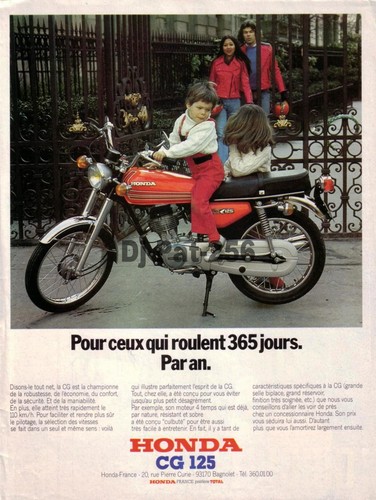 Publicité moto honda cg 125 - :,