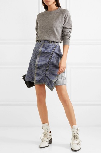 Mini jupe écossaise tweed - écossaise,