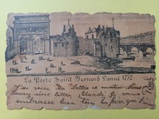 Old postcard leather parchment
