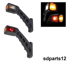 2 Feux de Gabarit Lateraux LED 12V 24V Tricolore Camion Volvo Actros Man Daf ECE