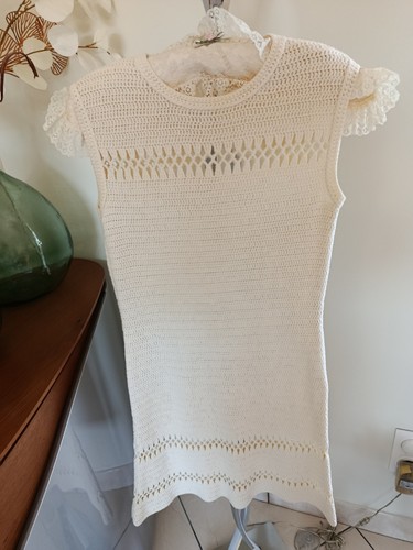 Robe été vintage crochet - , t