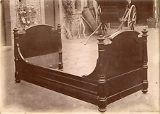 France, a boat bed, an arm cart, circa 1885 Vintage citrate print T