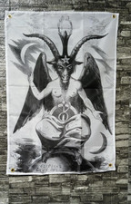 Drapeau baphomet blanc