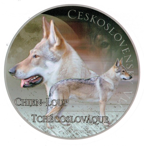 Autocollants design chien loup - chien,