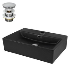Lavabo céramique noir mat
