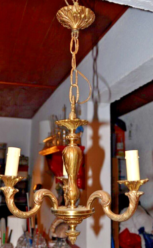 Lustre bronze feux - lustre, 3
