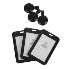  3 Pcs Porte Badge Plastique