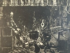 Belle Gravure Sur Bois Encre